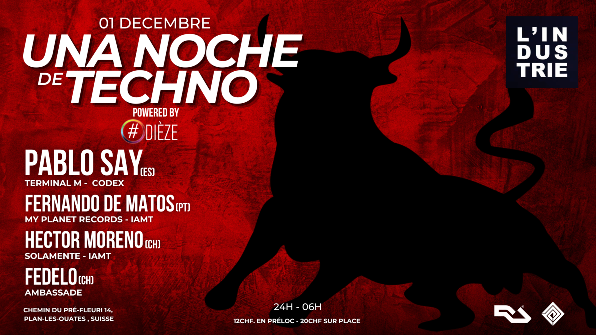 INDUSTRIE  Una noche techno con GUEST LIST image