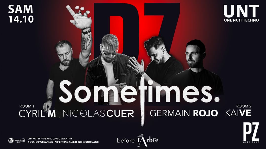 Cartel del evento Une Nuit SOMETIMES x PZ city club