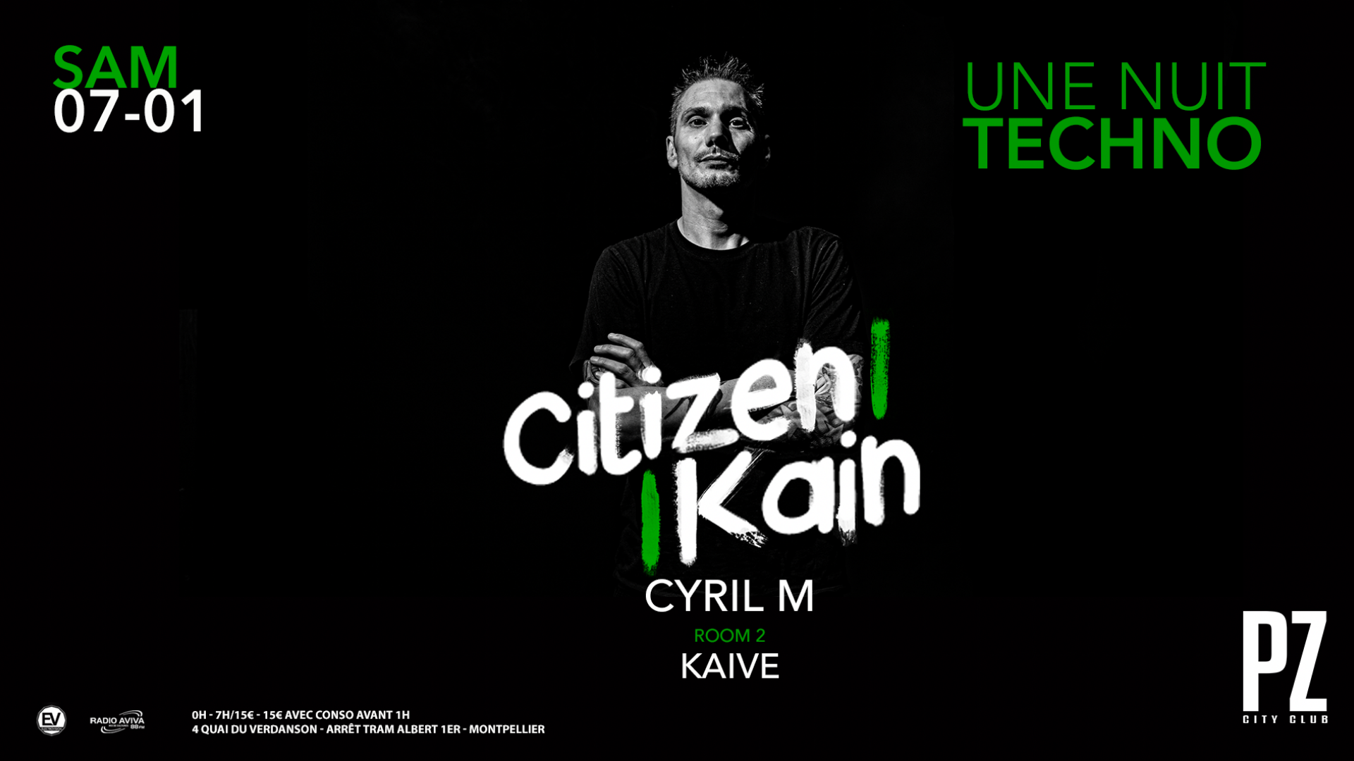 Une Nuit Techno x CITIZEN KAIN x PZ city club image