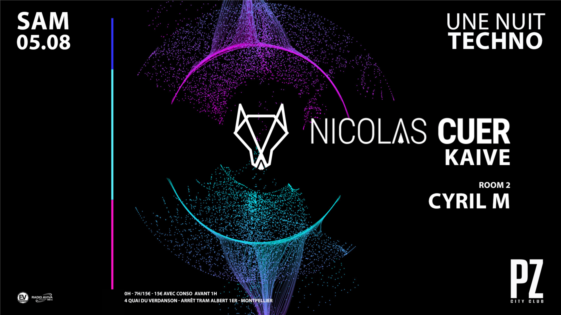 Une Nuit Techno x NICOLAS CUER & KAIVE x Cyril M x PZ city club image