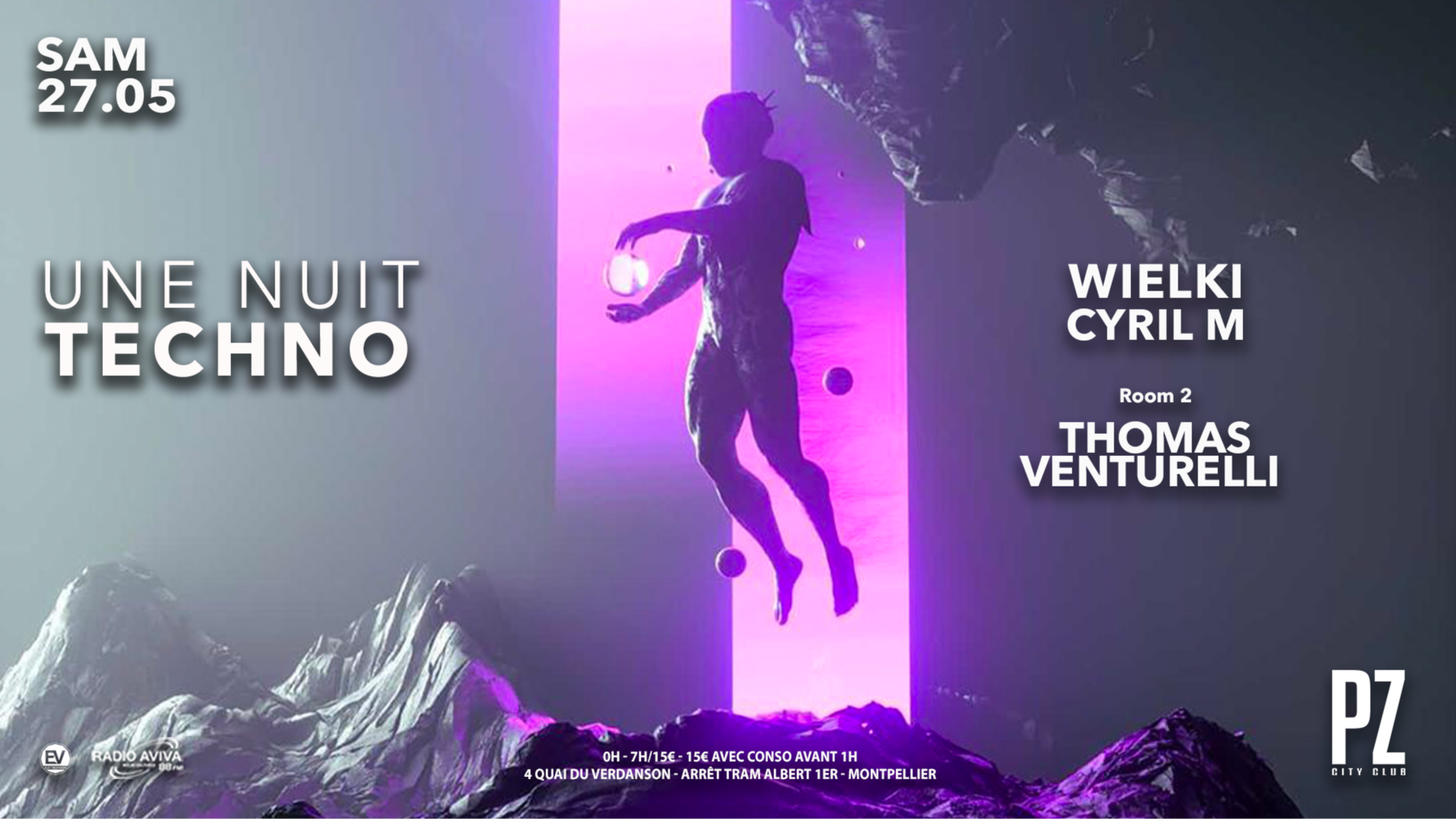 Une Nuit Techno x WIELKI x Cyril M x Thomas Venturelli x PZ city club image
