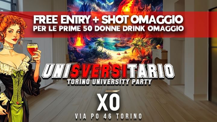 Cover for event: UNISVERSITARIO / FREE ENTRY+SHOT OMAGGIO in lista /