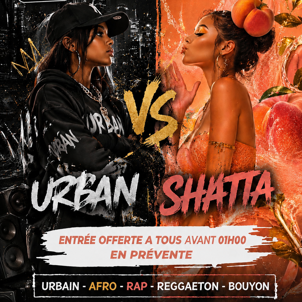 Affiche de la soirée Urban Shatta au Hïght, boîte de nuit à Carnac