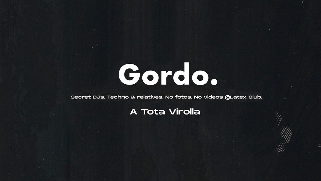 Cartell de l'esdeveniment V. 02/06 Club Gordo en LÁTEX