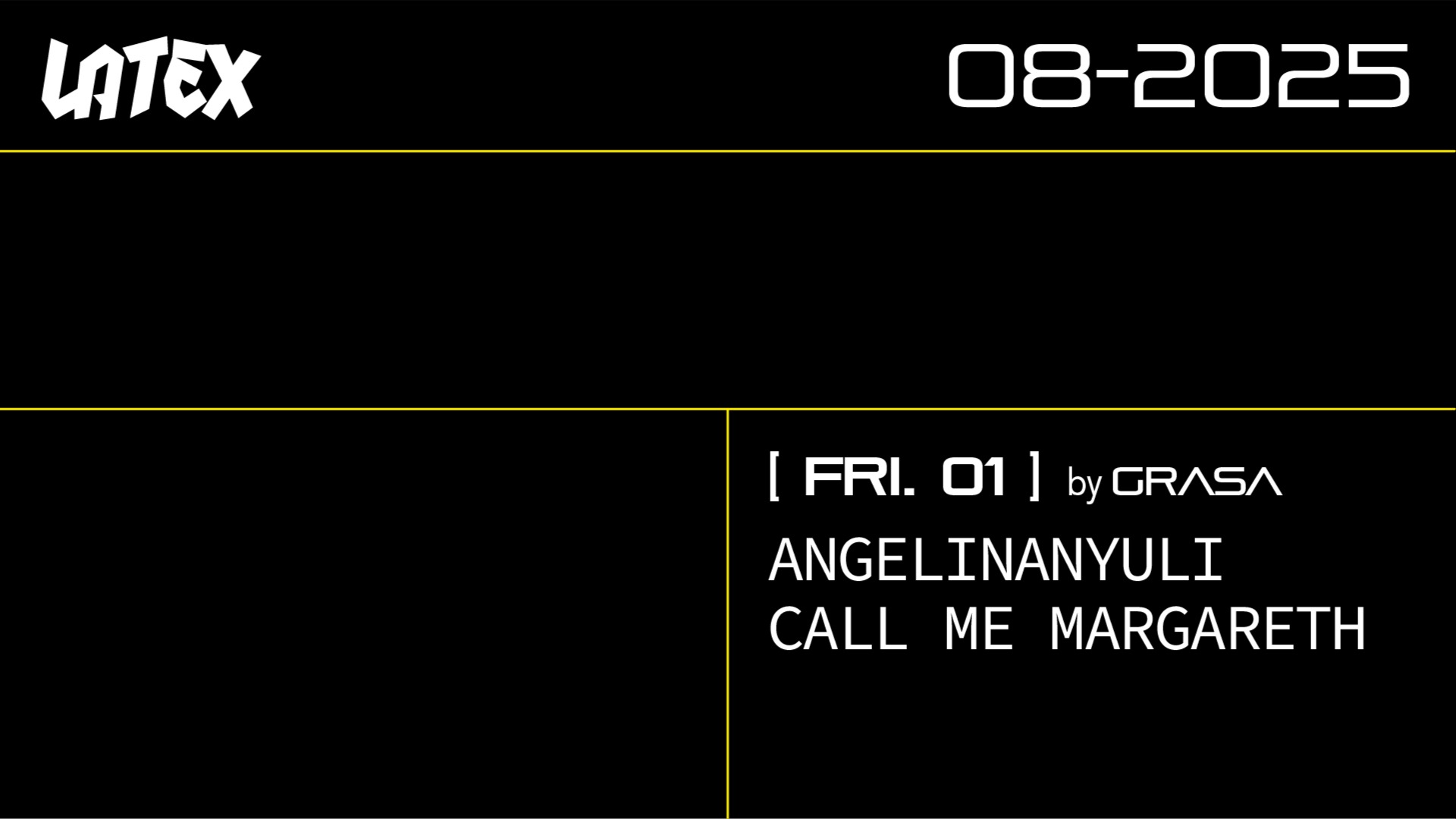 V01/08 GRASA X CARNE DE PUERCA: ANGELINANYULI + CALL ME MARGARETH en LATEX image