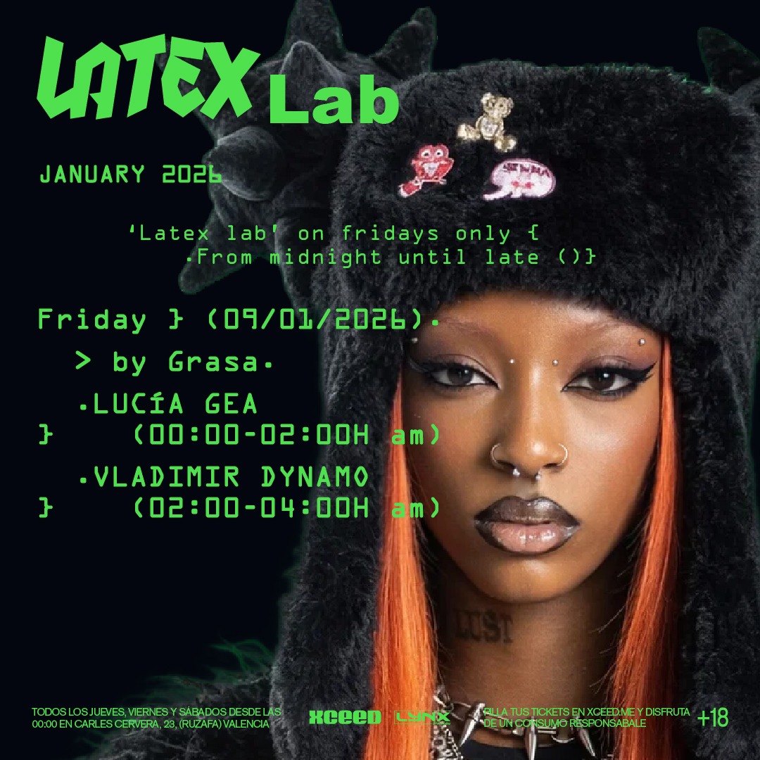 V09/01 LATEX LAB. W/ GRASA: LUCÍA GEA + VLADIMIR DYNAMO en LATEX image