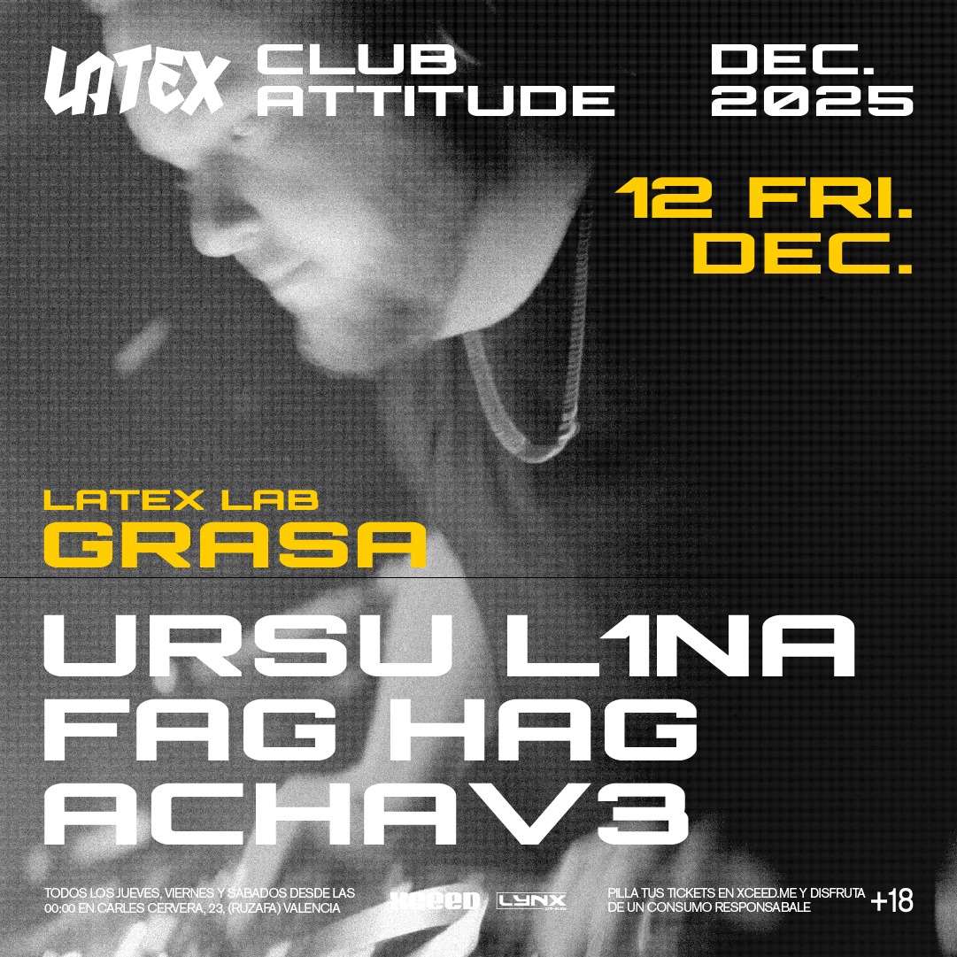 V12/12 LATEX LAB. W/ GRASA: URSU L1NA + FAG HAG + ACHAV3 en LATEX image
