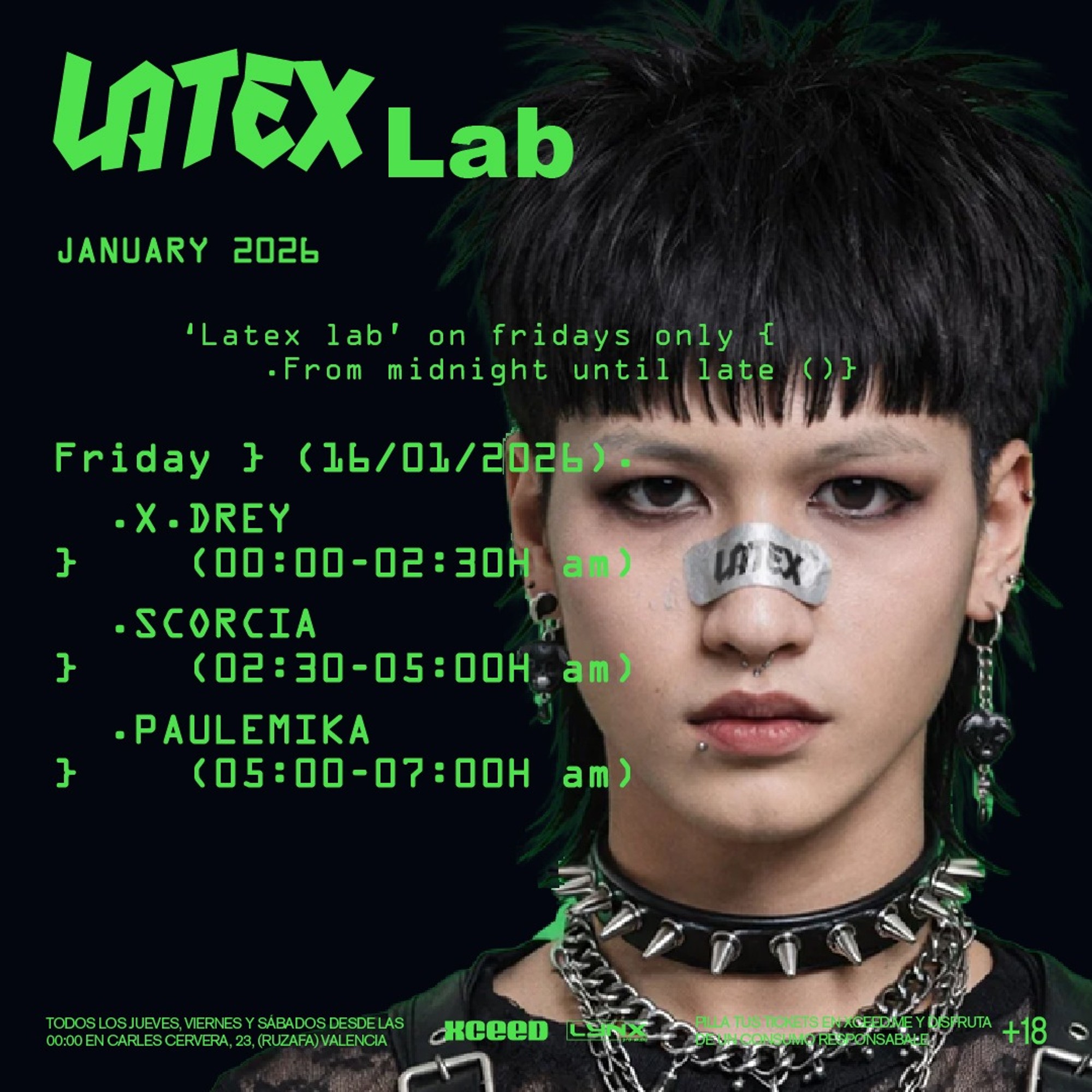 V16/01 LATEX LAB.: X.DREY + SCORCIA + PAULEMIKA en LATEX image