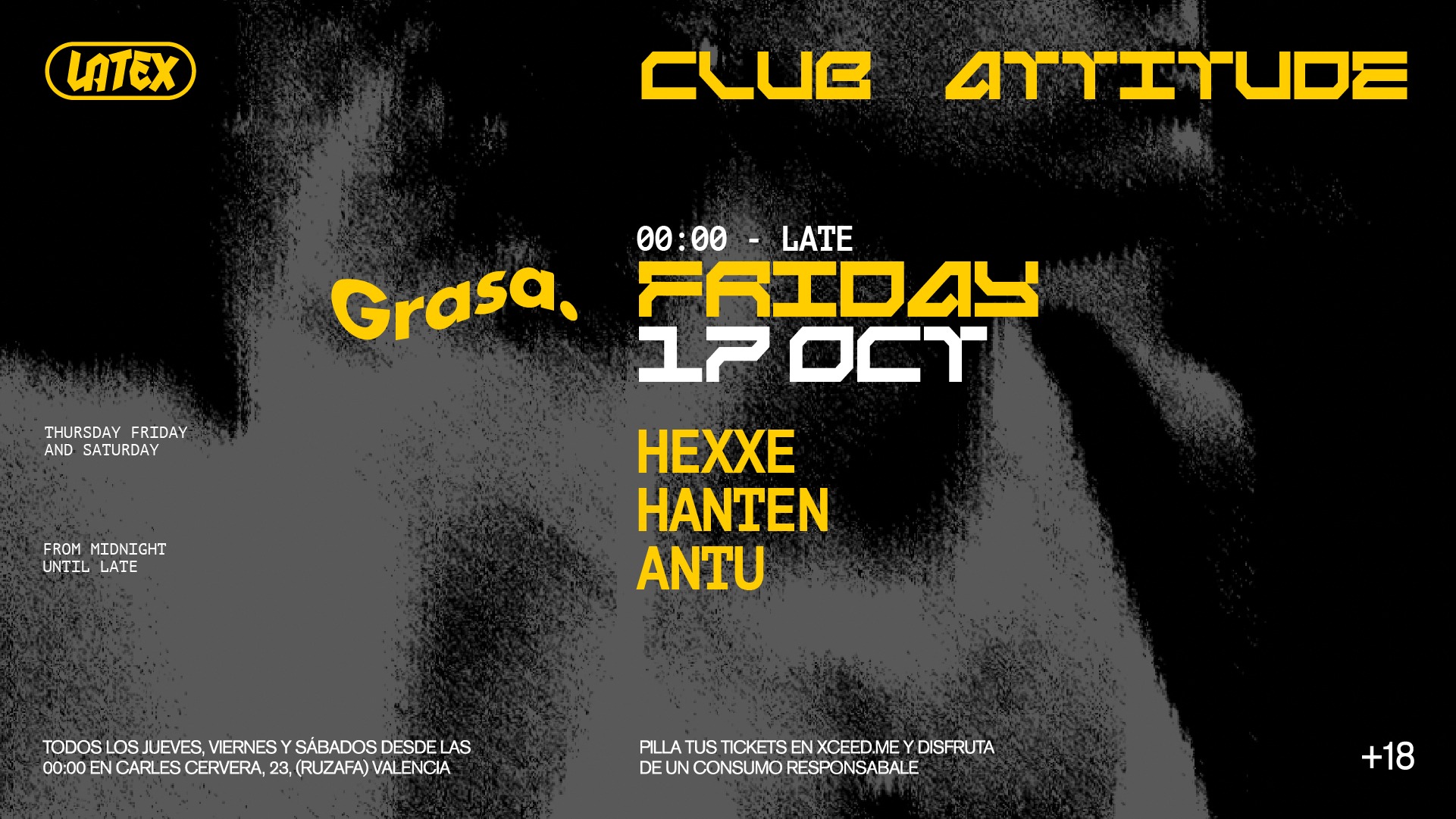 V17/10 GRASA: HEXXE + HANTEN + ANTU en LATEX image