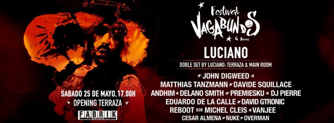 Vagabundos | Luciano, John Digweed, Squillace, Andhim-Eventplakat