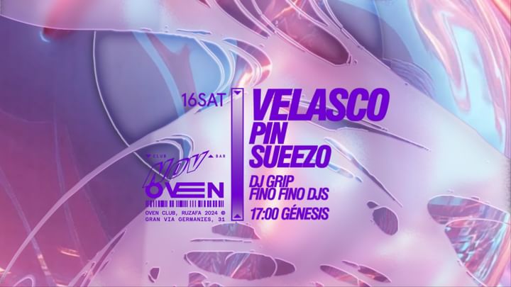 Cover for event: Velasco + Pin + Sueezo / Bar: DJ GRIP + FINO FINO DJS