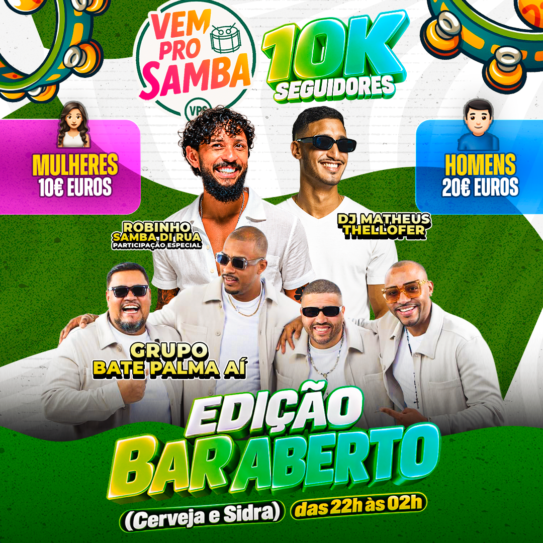 VEM PRO SAMBA - EDIÇÃO ESPECIAL 10k  BAR ABERTO  image