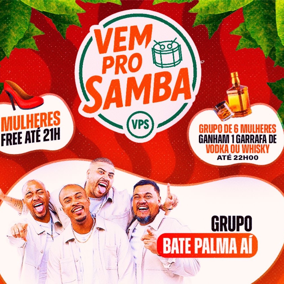 VEM PRO SAMBA - Happy Hour 2 por 1 das 19:30 as 21h image