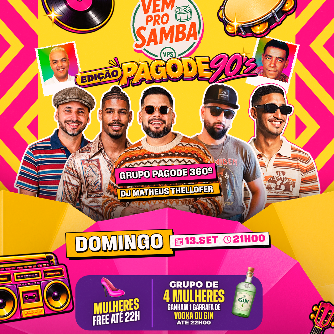 VEM PRO SAMBA - Happy Hour 2 por 1 das 21:00 às 23:00 image