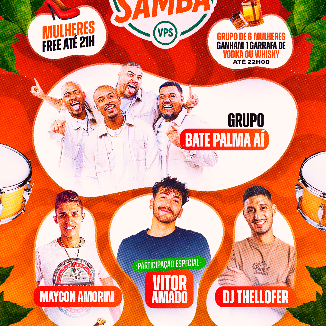 VEM PRO SAMBA - Happy Hour 2 por 1 das 19:30 as 21h image