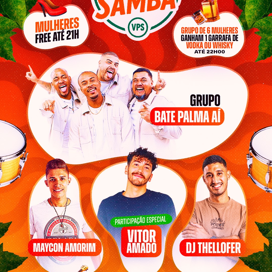 VEM PRO SAMBA - Happy Hour 2 por 1 das 19:30 as 21h image