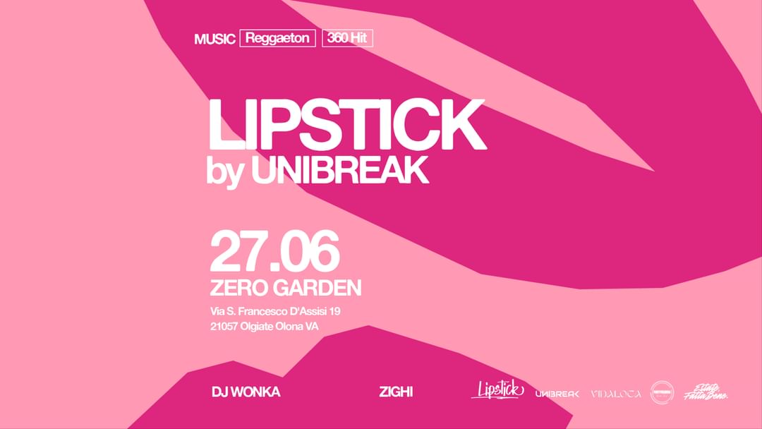 Cartell de l'esdeveniment VEN 27.06 | LIPSTICK by Unibreak
