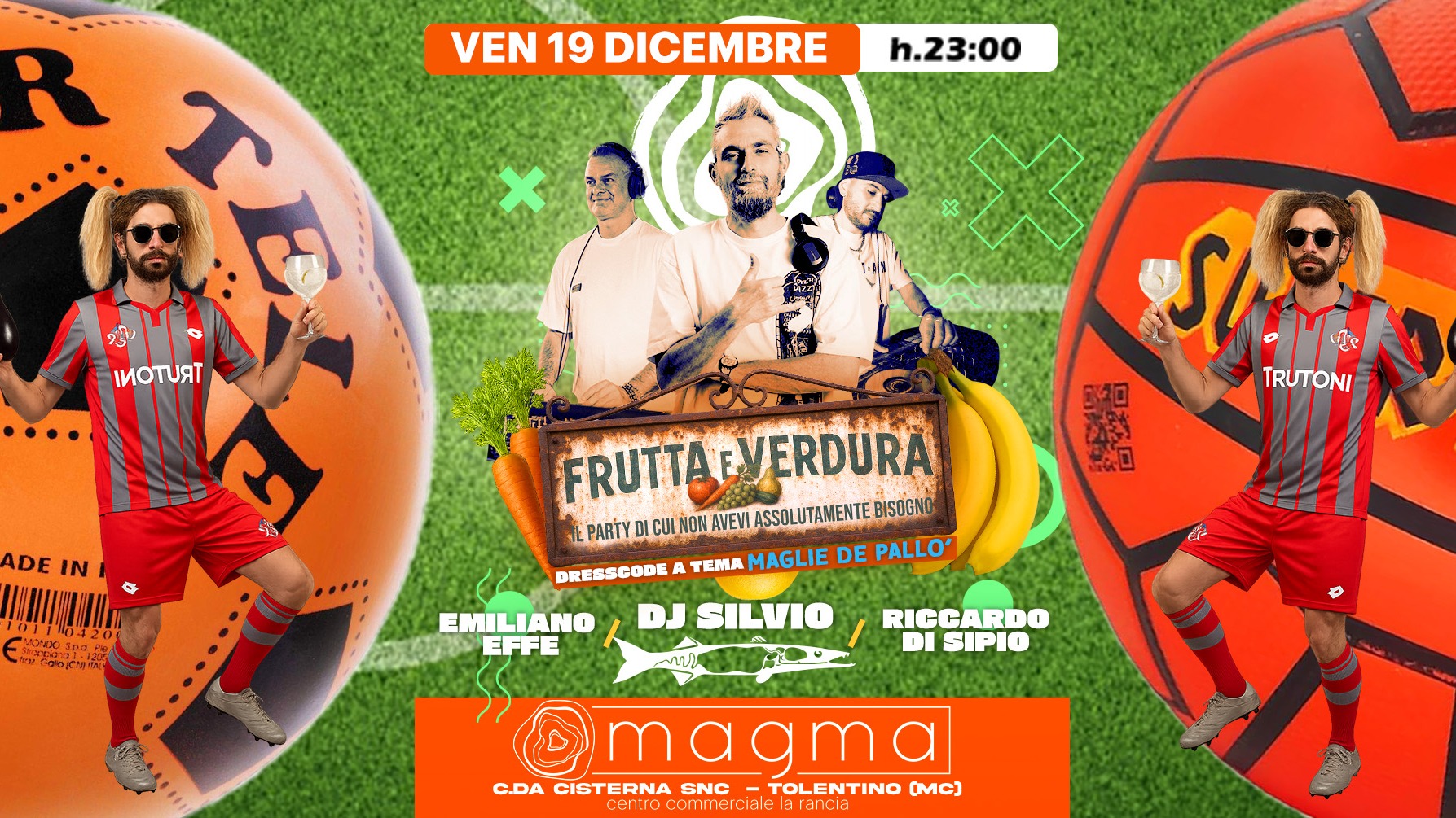 VENERDÌ 19 DICEMBRE - FRUTTA & VERDURA - DJ SILVIO - EMILIANO EFFE - RICCARDO DI SIPIO  - at MAGMA image