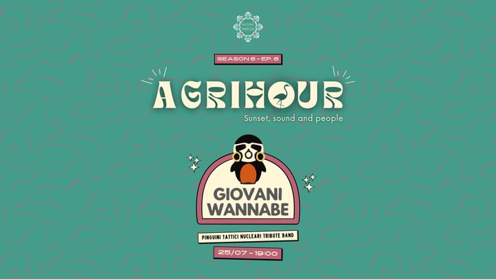 Cover for event: Venerdì 25 Luglio ✮ AGRIHOUR ✮ L'apericena al tramonto con i PINGUINI TATTICI cover band