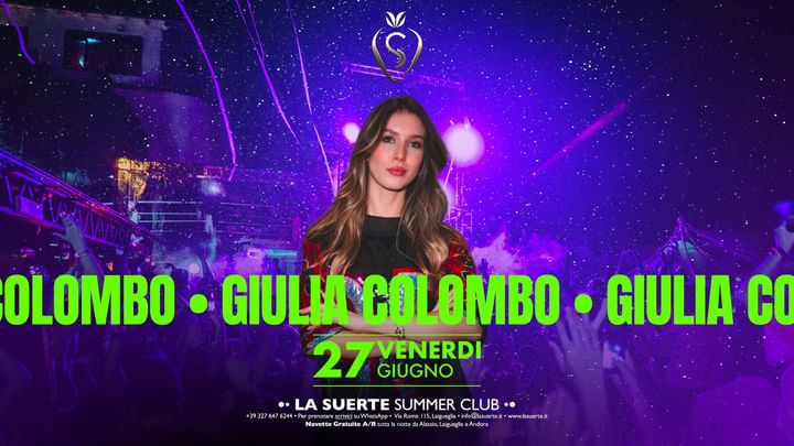 Cover for event: Venerdì 27 giugno - Giulia Colombo - La Suerte