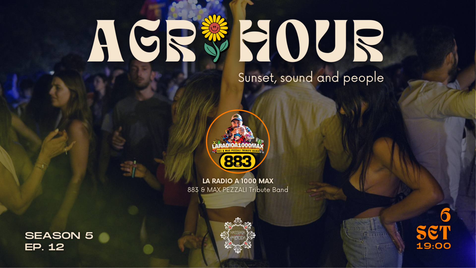 Venerdì 6 Settembre | AGRIHOUR | L'apericena al tramonto con Radioa1000Max 883 cover band image
