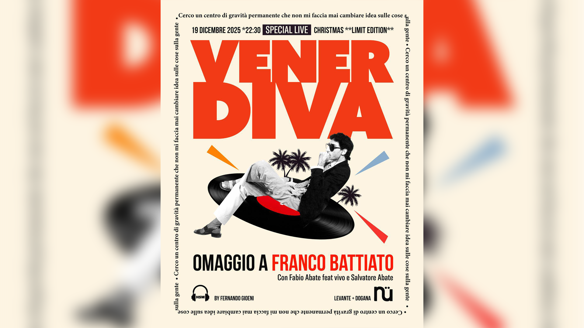 VENERDIVA | OMAGGIO A FRANCO BATTIATO image