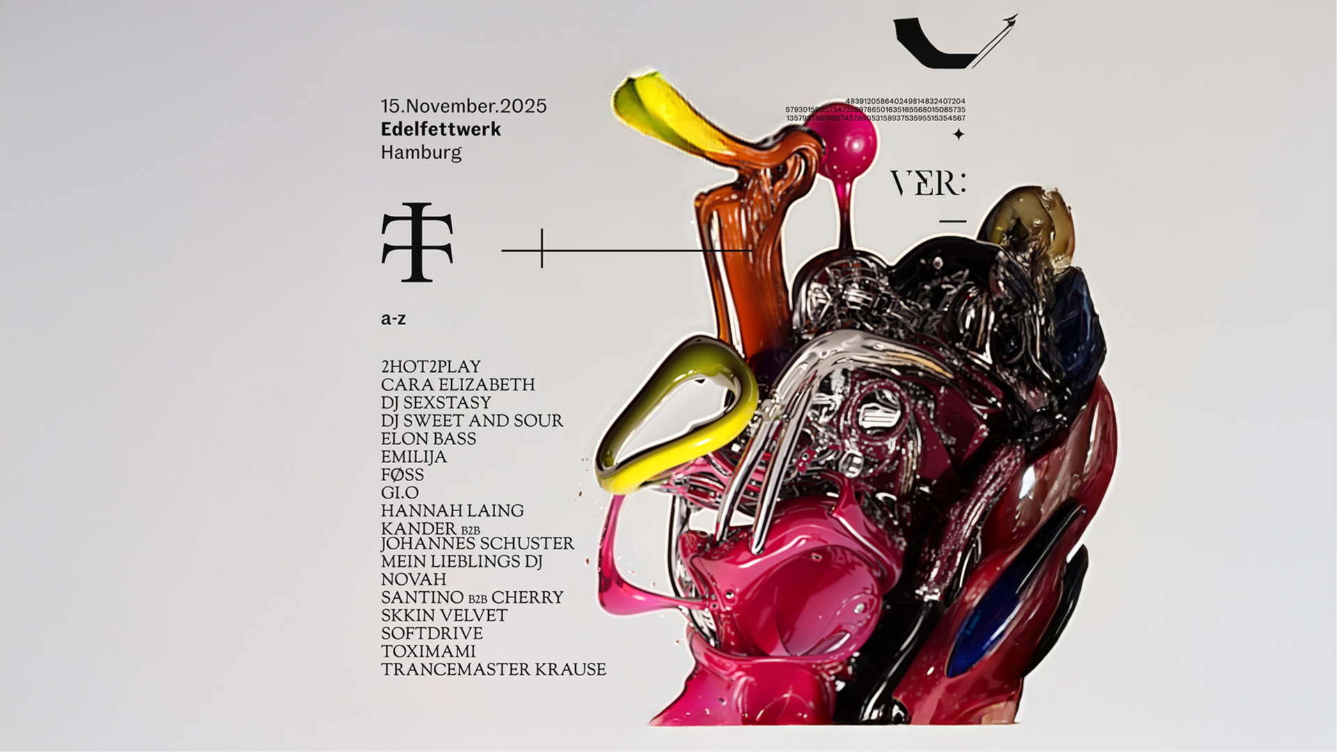 (SOLD OUT) VER x TELETECH pres: NOVAH, HANNAH LAING, TRANCEMASTER KRAUSE, JOHANNES SCHUSTER and more image