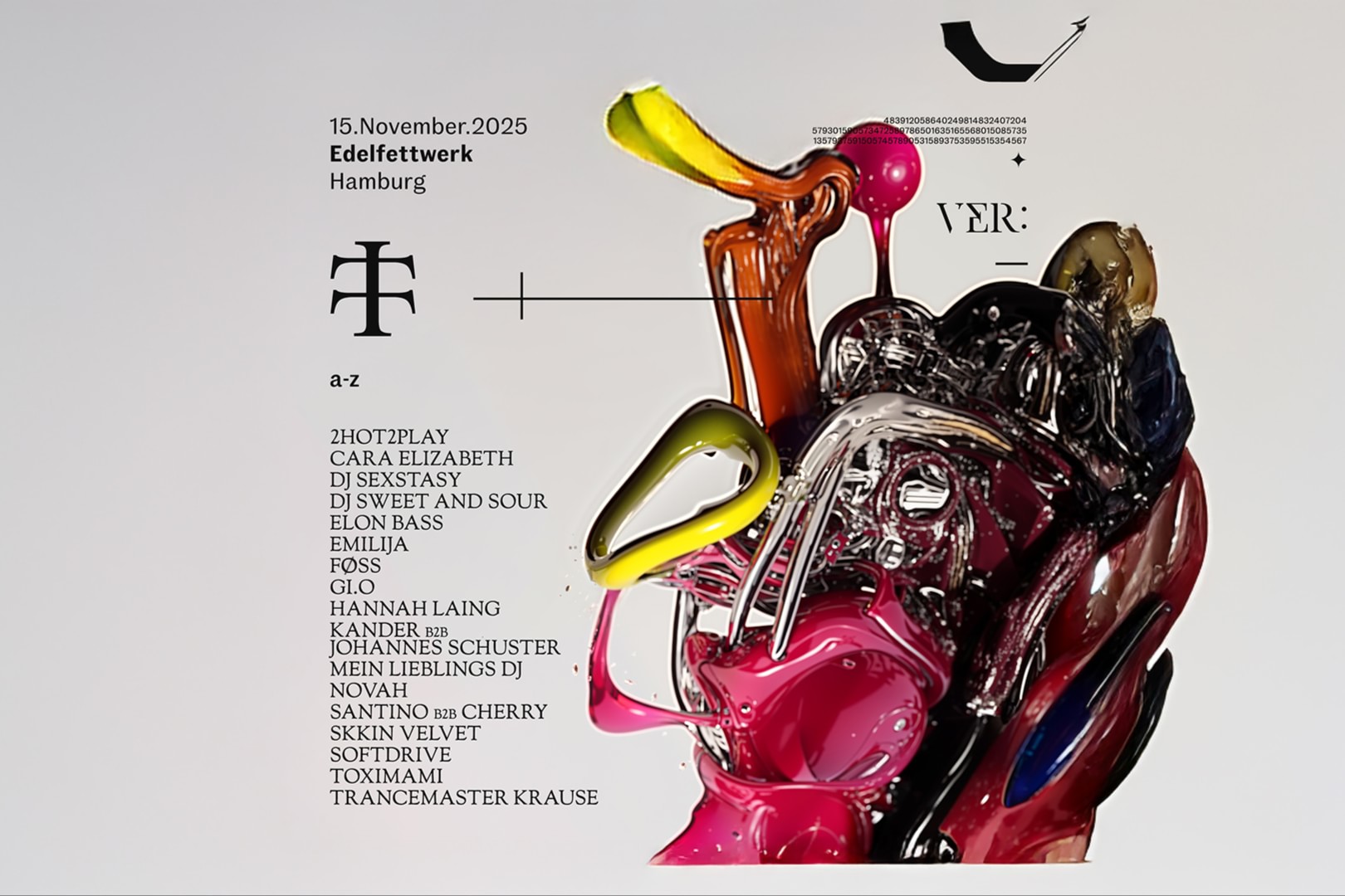 (SOLD OUT) VER x TELETECH pres: NOVAH, HANNAH LAING, TRANCEMASTER KRAUSE, JOHANNES SCHUSTER and more image