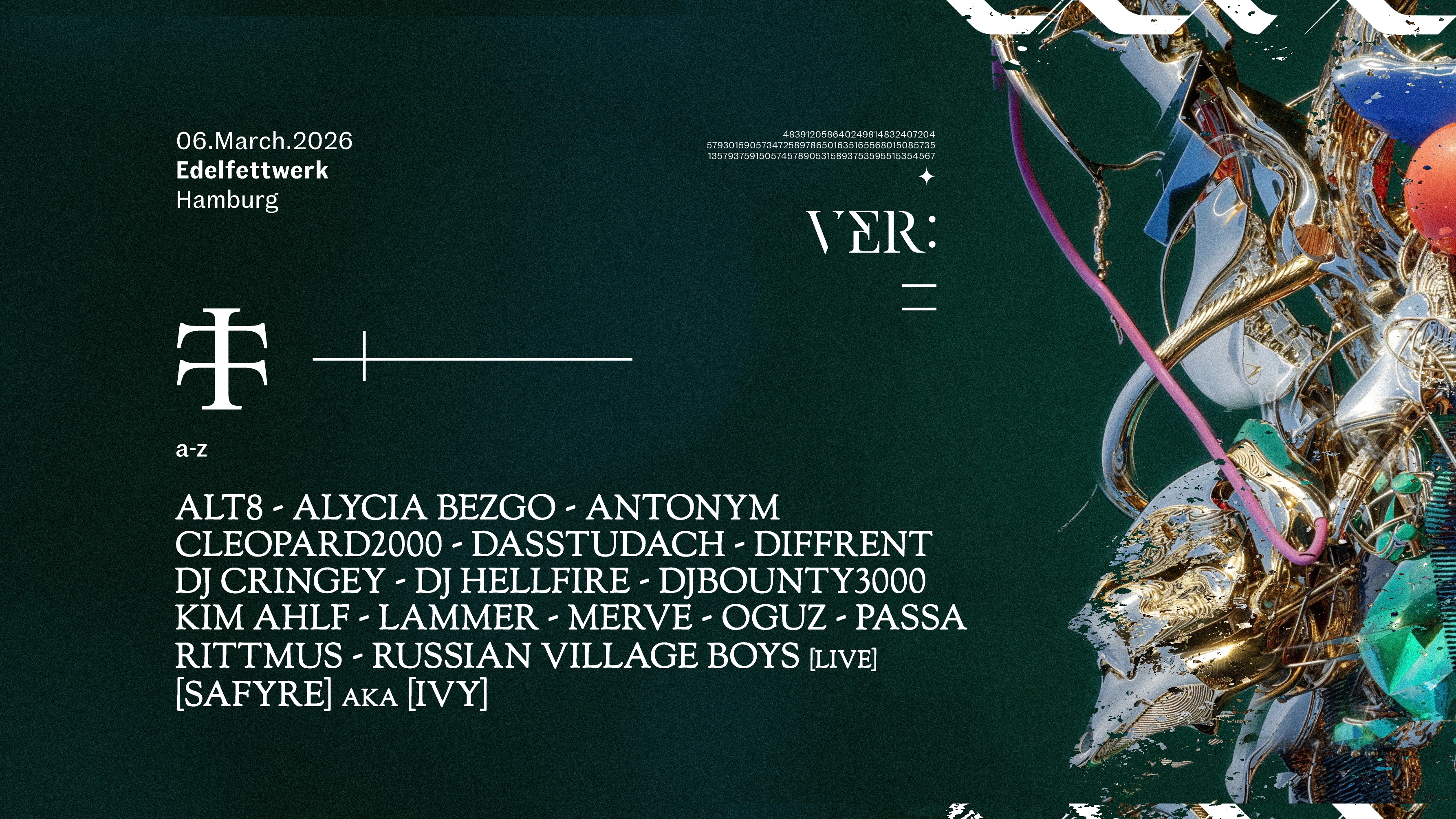 VER x TELETECH pres: OGUZ, DASSTUDACH, RUSSIAN VILLAGE BOYS (live), DJ CRINGEY, ALT8, LAMMER & more image