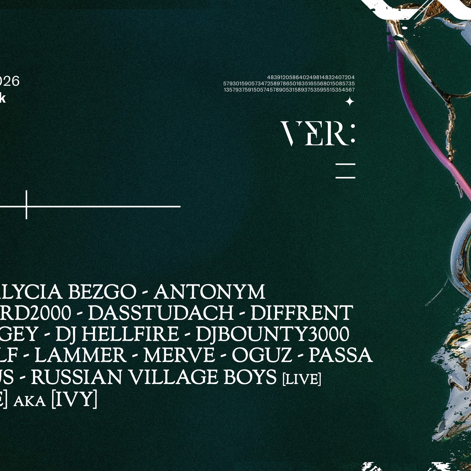 VER x TELETECH pres: OGUZ, DASSTUDACH, RUSSIAN VILLAGE BOYS (live), DJ CRINGEY, ALT8, LAMMER & more image