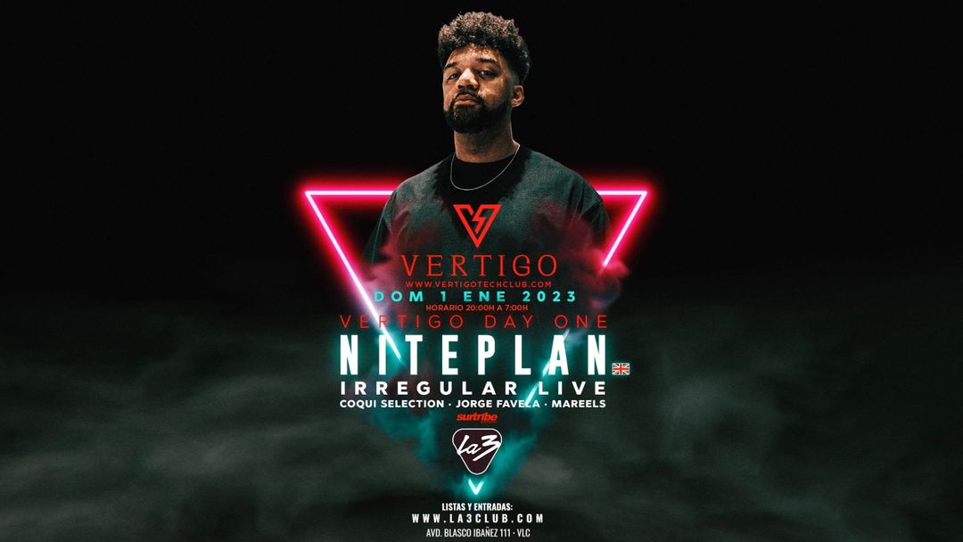 Couverture de l'événement Vertigo. 1 Enero.  NITEPLAN (UK)