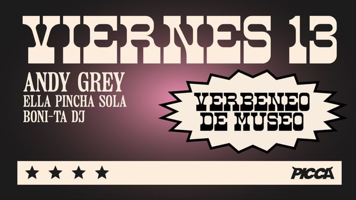 Cover for event: Viernes 13/6 ANDY GRAY en PICCA #FAMEFRIDAYS