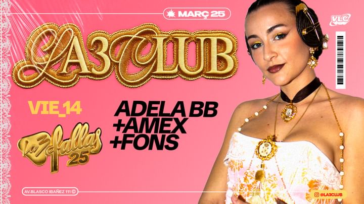 Cover for event: VIERNES 14 | AMEX + ADELA BB + FONS