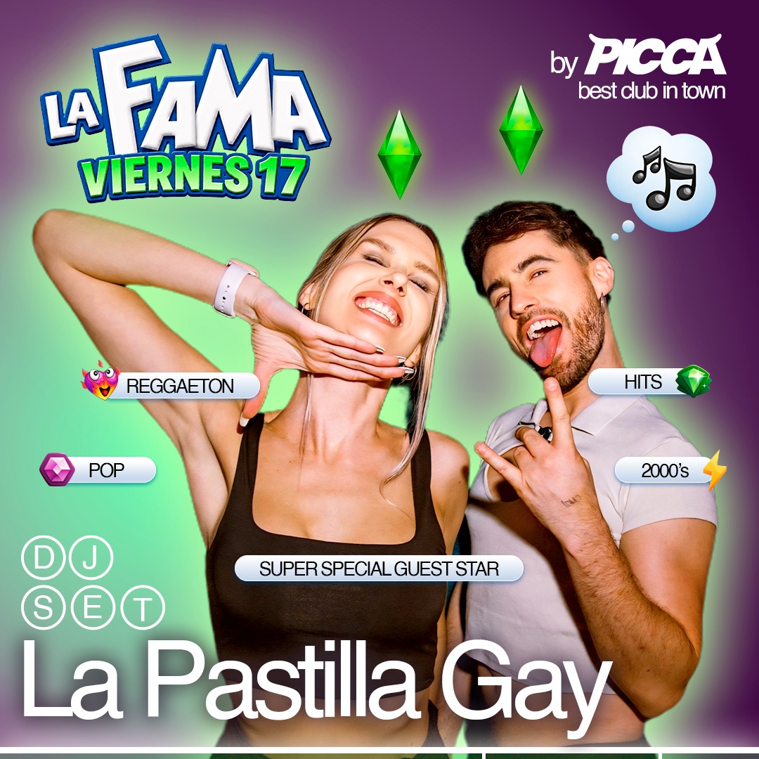 Viernes 17/7 LA FAMA con LA PASTILLA GAY en PICCA image