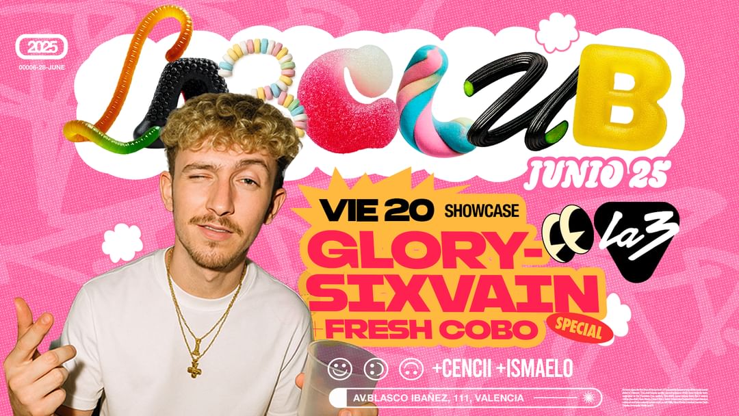 VIERNES 20 | GLORYSIXVAIN + Fresh Cobo + Cencii + Ismaelo event cover