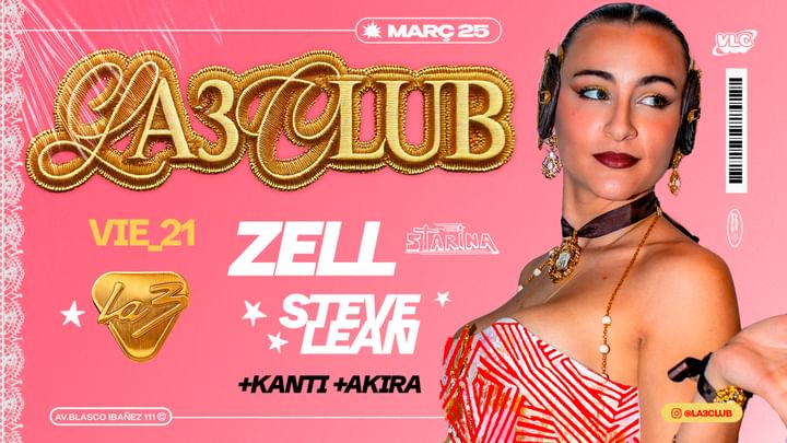 Cover for event: VIERNES 21 | STARINA CLUB + ZELL + STEVE LEAN + Kanti + Akira