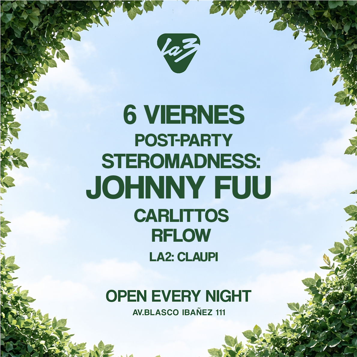 VIERNES 6 | POSTPARTY STEREOMADNESS + JOHNNY FUU + CARLITTOS + RFLOW image
