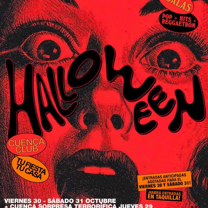 Cartel de VIERNES: PRE-HALLOWEEN (ÚLTIMAS ENTRADAS EN TAQUILLA) #CUENCAclub en Cuenca Club En Sala Pirandello