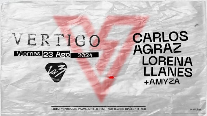 Cover for event: VIERNES | VERTIGO w/ CARLOS AGRAZ + LORENA LLANES + AMYZA