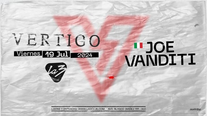 Cover for event: VIERNES | VERTIGO w/ JOE VANDITI