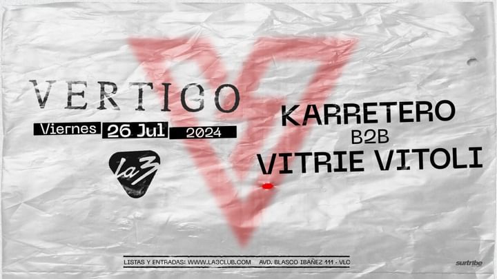 Cover for event: VIERNES | VERTIGO w/ KARRETERO B2B VITRIE VITOLI