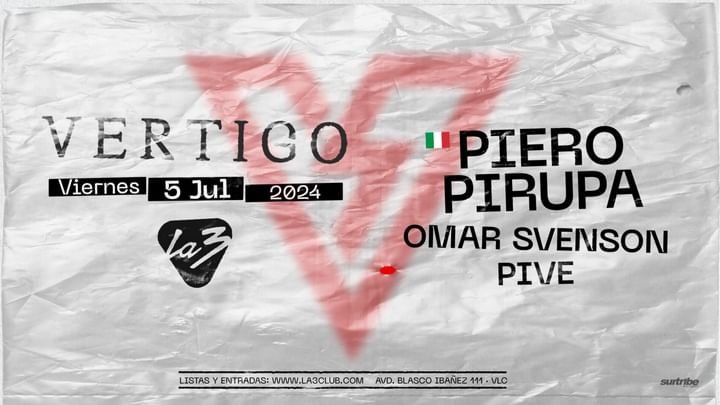 Cover for event: VIERNES | VERTIGO w/ PIERO PIRUPA 