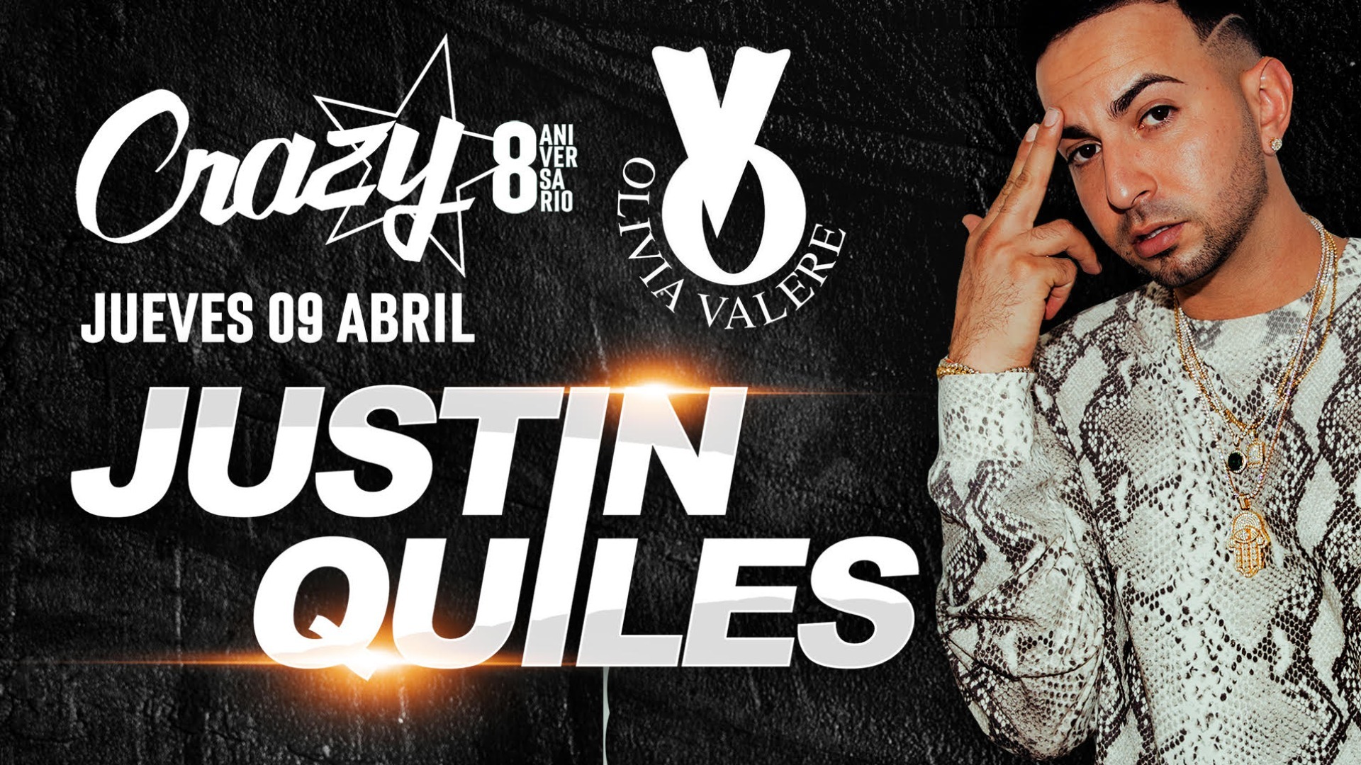 VIII ANIVERSARIO CRAZY con actuación estelar  de JUSTIN QUILES image