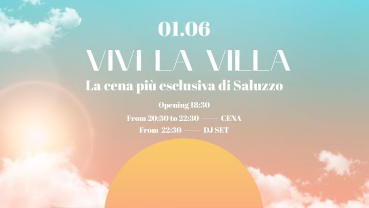 Cover for event: VIVI LA VILLA - Cena in bianco