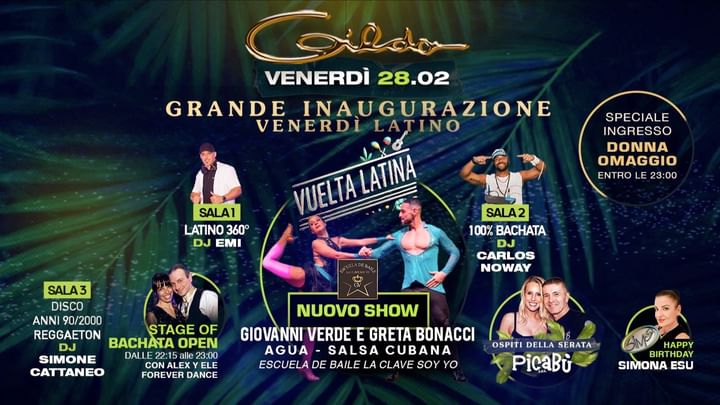 Cover for event: VUELTA LATINA / Venerdì 28 / Discoteca Gilda