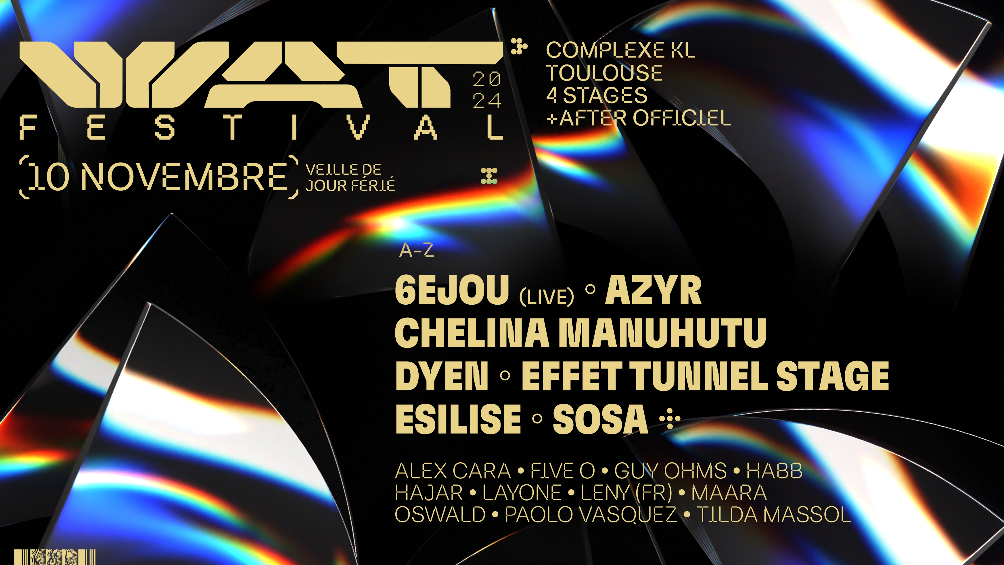 WAT FESTIVAL 2024 : DYEN - 6EJOU - AZYR - CHELINA MANUHUTU - SOSA - And more.. image