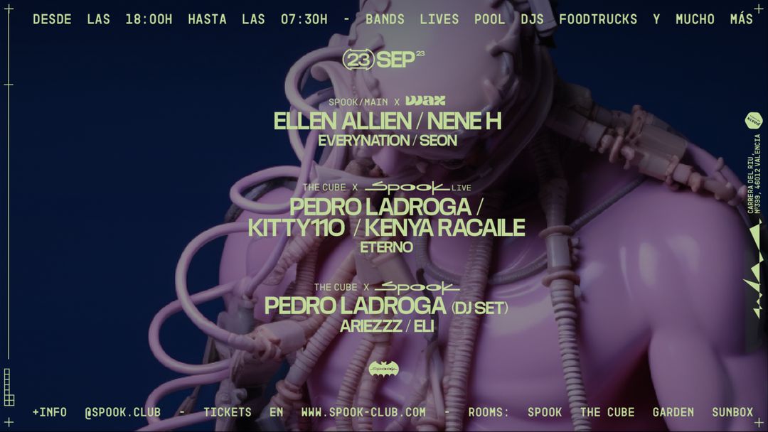Couverture de l'événement WAX (Ellen Allien + Nene H) + Pedro Ladroga + Jr.Michel