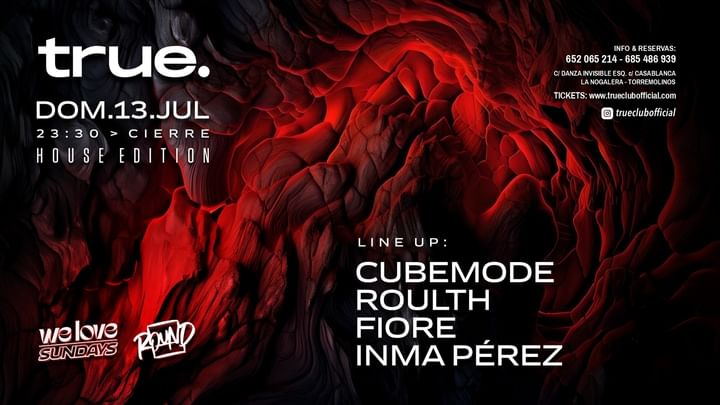 Cover for event: WE LOVE SUNDAYS CON ROUNDMUSIC: CUBEMODE, ROULTH, FIORE E INMA PÉREZ
