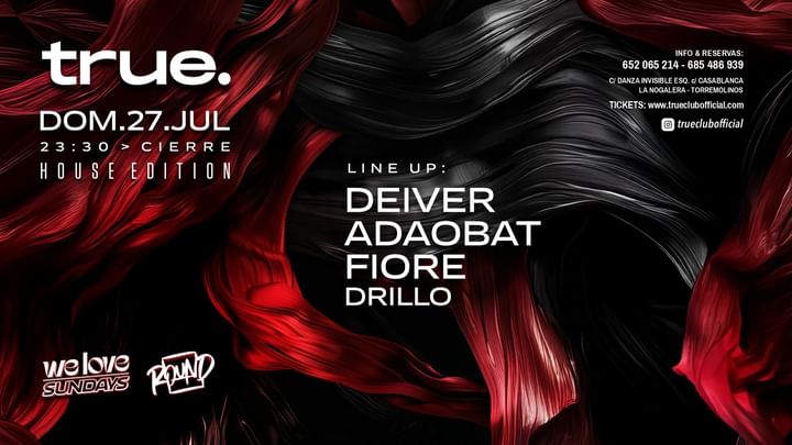 Cover for event: WE LOVE SUNDAYS HOUSE EDITION W/ROUNDMUSIC: DEIVER, ADAOBAT, FIORE Y DRILLO