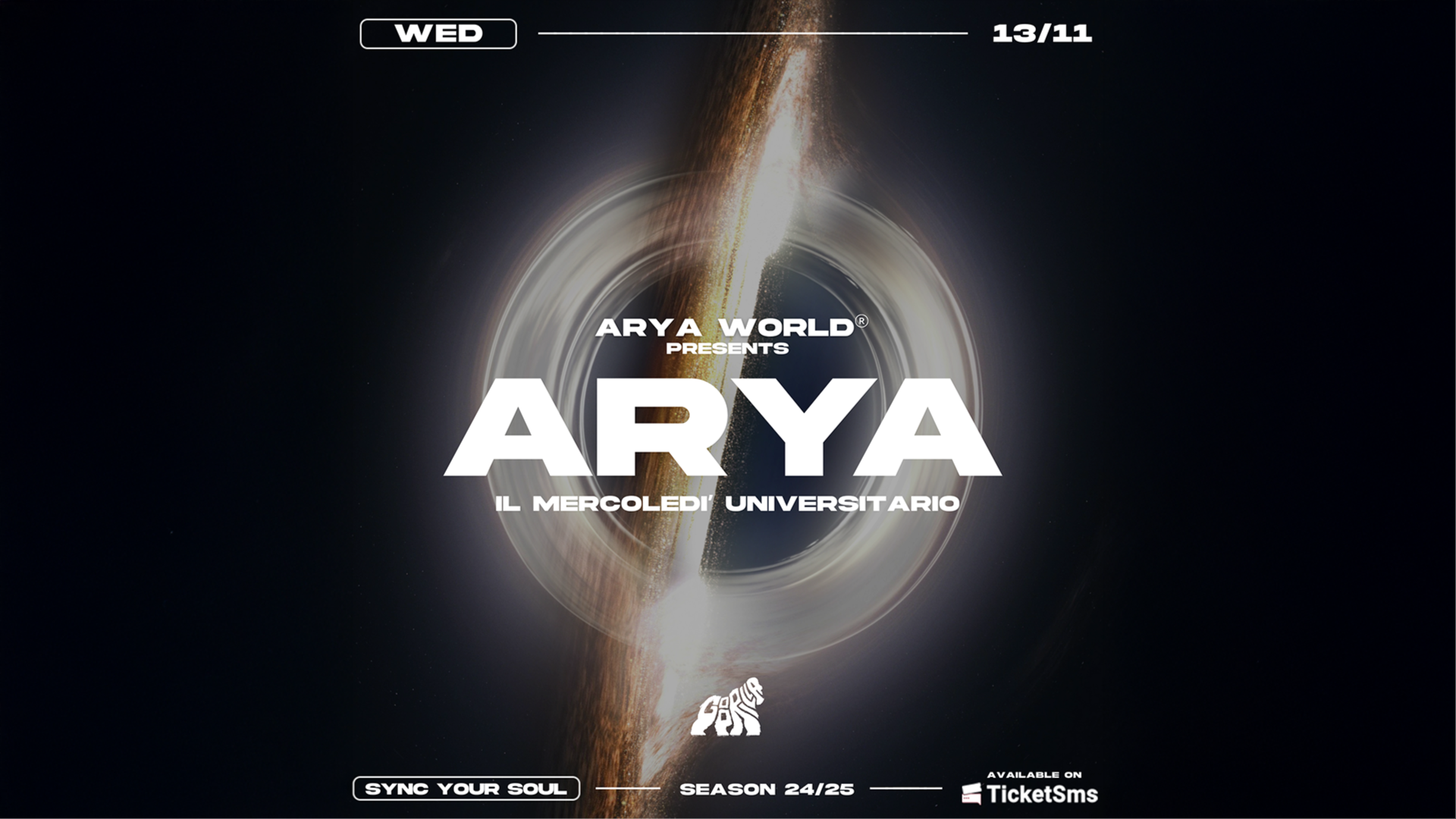 Wed 13.11 • Goorilla Club • ARYA | il mercoledì universitario